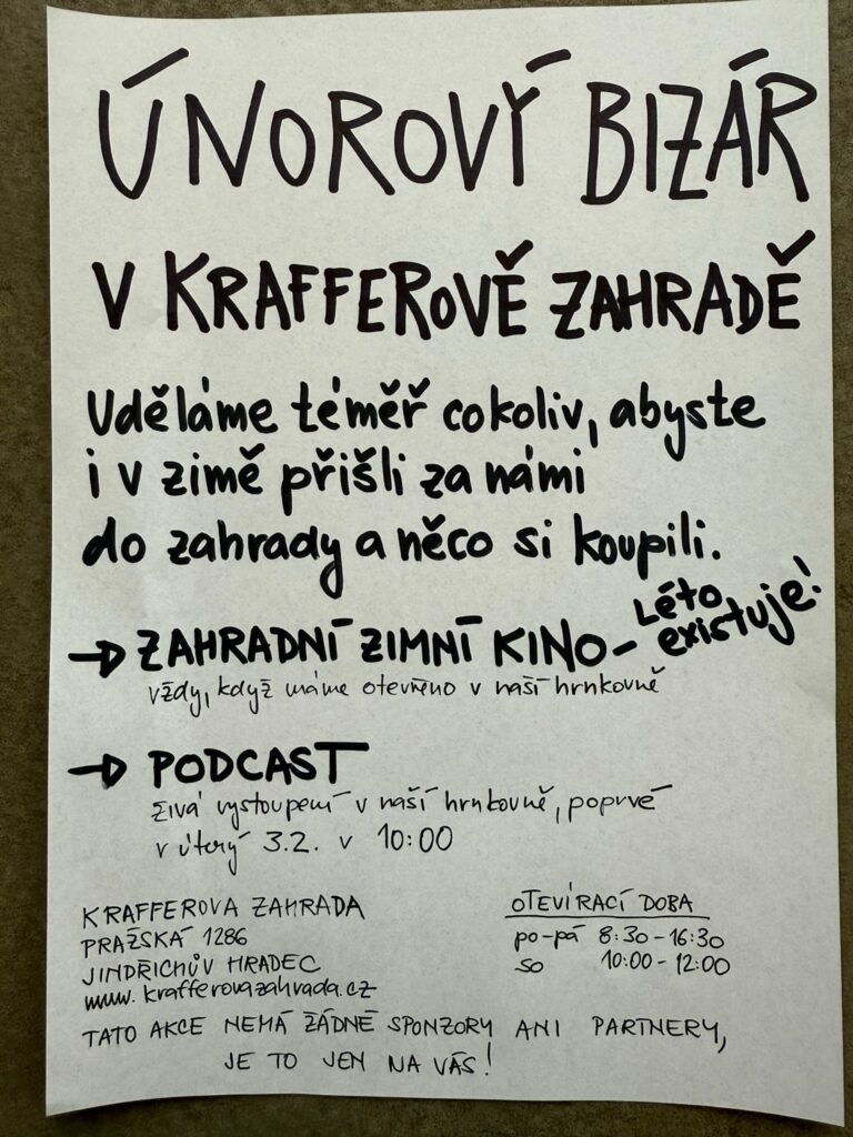 Únorový bizár v Krafferově zahradě