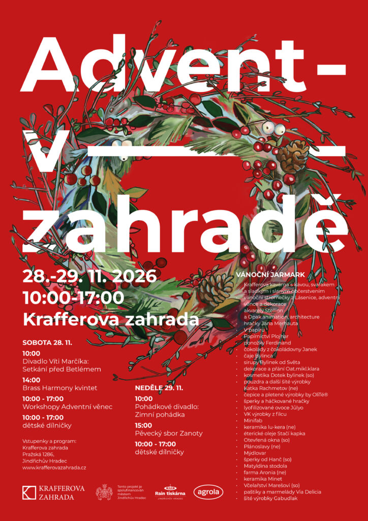 Plakát akce Advent v zahradě 2026